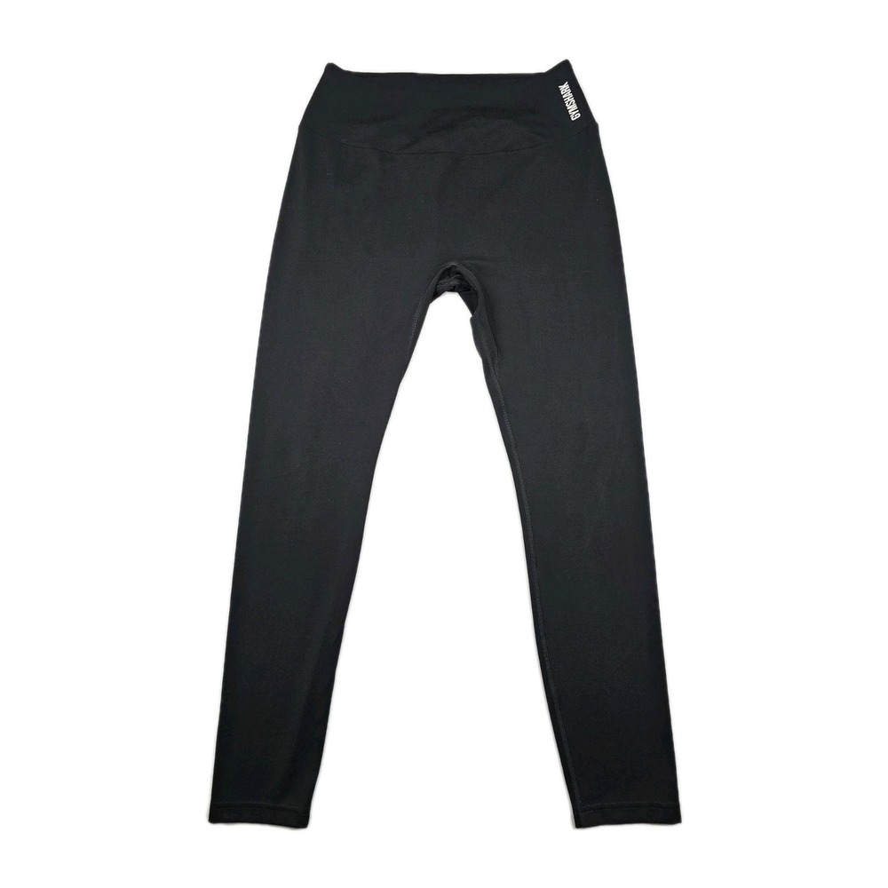 Gymshark Leggings Womens Black Athletic Sport Pants Active Stretch Fitted Crop